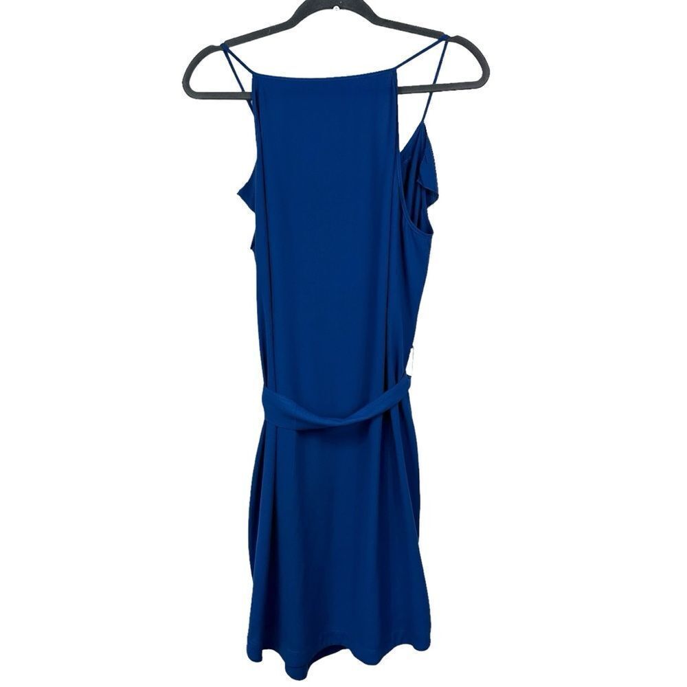 Rachel Rachel Roy Royal Blue Ruffle Button Front Halter Summer Dress, XL - Picture 5 of 12